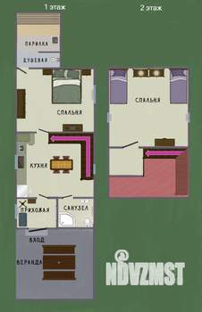 Дом 71м², 2-этажный, посуточно,