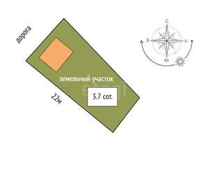 Дом 24м², 2-этажный, участок 4 сот.