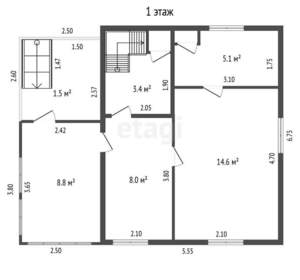 Дом 80м², 2-этажный, участок 6 сот.