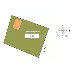 Дом 55м², 2-этажный, участок 9 сот.