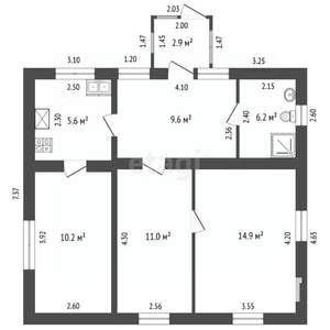 Дом 59м², 1-этажный, участок 16 сот.