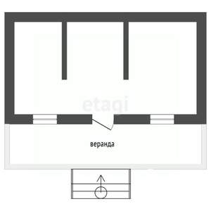 Дом 35м², 1-этажный, участок 8 сот.