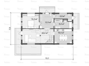 Дом 223м², 2-этажный, участок 12 сот.