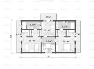 Дом 223м², 2-этажный, участок 12 сот.