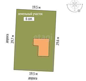 Дом 53м², 1-этажный, участок 6 сот.