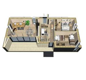 Дом 97м², 1-этажный, участок 10 сот.