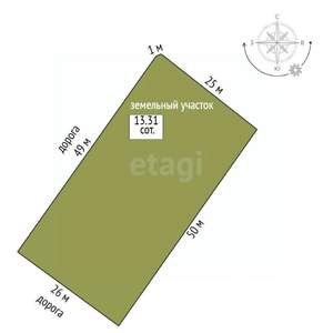 Дом 31м², 1-этажный, участок 13 сот.