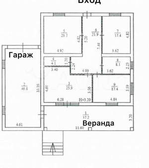 Дом 203м², 1-этажный, участок 10 сот.