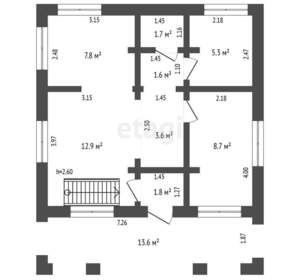 Дом 86м², 2-этажный, участок 13 сот.
