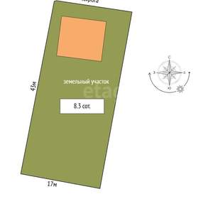 Дом 118м², 1-этажный, участок 8 сот.