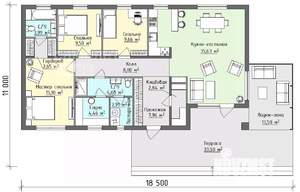 Дом 113м², 1-этажный, участок 11 сот.