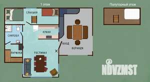 Дом 60м&sup2;, 1-этажный, посуточно, 