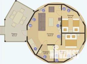 Дом 50м&sup2;, 1-этажный, посуточно, 