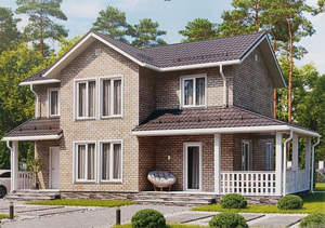 Дом 90м&sup2;, 2-этажный, участок 6 сот.  