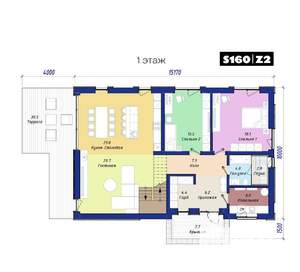 Коттедж 160м², 1-этажный, участок 12 сот.  