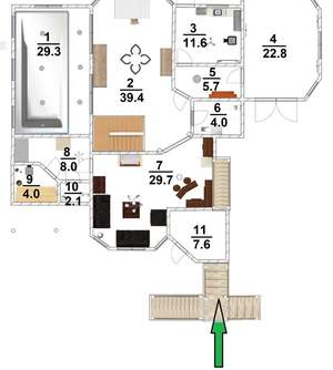 Дача 499м², 3-этажный, участок 22 сот.  