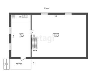 Дом 18м&sup2;, 2-этажный, участок 6 сот.  
