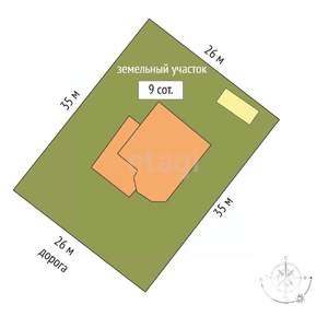 Дом 203м², 2-этажный, участок 9 сот.  