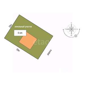 Дом 130м&sup2;, 2-этажный, участок 6 сот.  