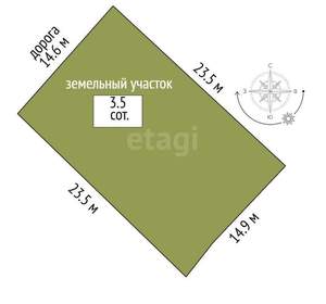 Дом 50м², 2-этажный, участок 4 сот.  