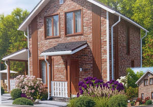 Дом 90м&sup2;, 2-этажный, участок 6 сот.  