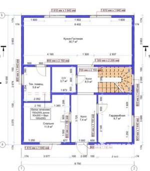 Дом 175м&sup2;, 2-этажный, участок 16 сот.  