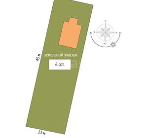 Дом 95м², 2-этажный, участок 6 сот.  