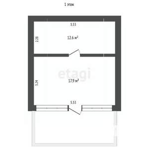 Дом 24м&sup2;, 2-этажный, участок 4 сот.  