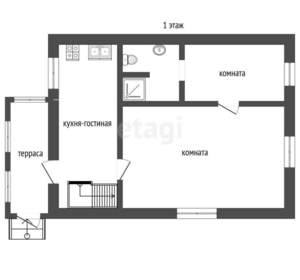 Дом 60м&sup2;, 2-этажный, участок 8 сот.  