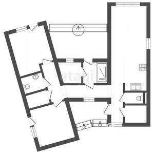 Дом 64м², 1-этажный, участок 9 сот.  