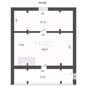 Дом 86м&sup2;, 2-этажный, участок 13 сот.  
