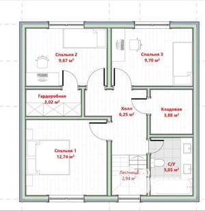 Дом 150м&sup2;, 2-этажный, участок 7 сот.  