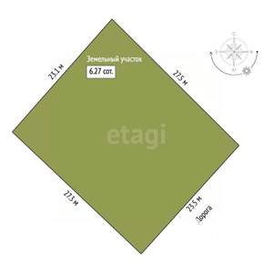 Дом 25м², 1-этажный, участок 6 сот.  