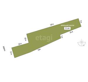 Дом 55м&sup2;, 2-этажный, участок 11 сот.  