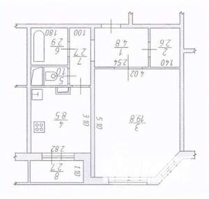 1-к квартира, вторичка, 42м2, 5/16 этаж