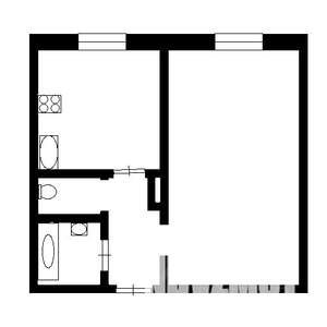 1-к квартира, вторичка, 33м2, 6/9 этаж