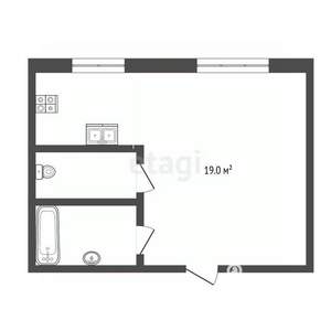 1-к квартира, вторичка, 20м2, 2/5 этаж