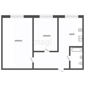 2-к квартира, вторичка, 43м2, 1/4 этаж