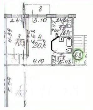 3-к квартира, вторичка, 58м2, 2/5 этаж