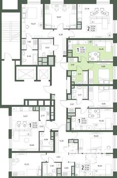 2-к квартира, вторичка, 34м2, 3/18 этаж