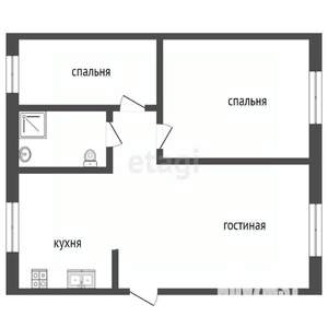 3-к квартира, вторичка, 73м2, 1/4 этаж