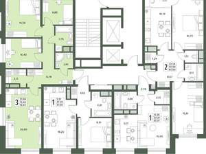 3-к квартира, вторичка, 76м2, 13/18 этаж