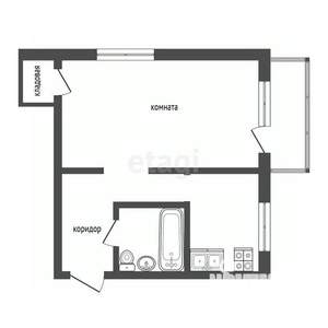 1-к квартира, вторичка, 32м2, 3/4 этаж