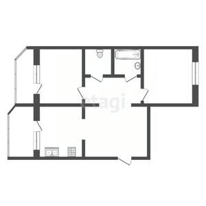2-к квартира, вторичка, 62м2, 5/16 этаж
