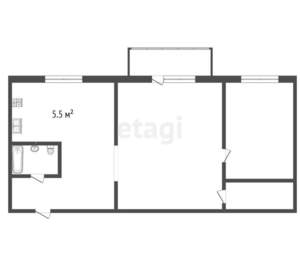 2-к квартира, вторичка, 44м2, 2/4 этаж