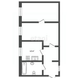 2-к квартира, вторичка, 43м2, 4/5 этаж