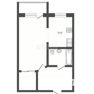 1-к квартира, вторичка, 35м2, 7/9 этаж
