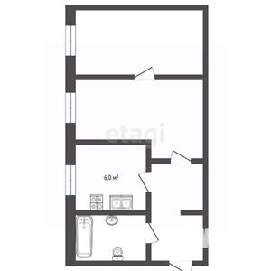 2-к квартира, вторичка, 43м2, 4/5 этаж