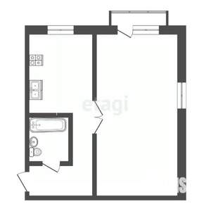1-к квартира, вторичка, 29м2, 5/5 этаж