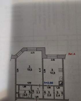 1-к квартира, вторичка, 42м2, 1/16 этаж